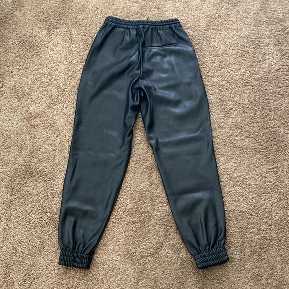 Zara | Faux Leather Joggers - Picture 5 of 7